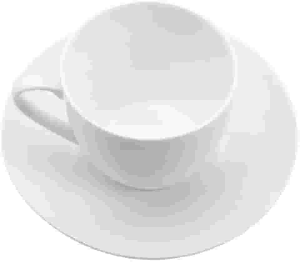 Lyor XÍCARA DE CHÁ COM PIRES DE PORCELANA CLEAN 220ML BRANCO