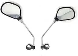 Espelho Retrovisor Genérico de Vidro de Grande Alcance para Bicicleta de Montanha e Urbana, Segurança Retrovisor de Ciclismo MTB Speed com Refletor e Ajuste de Ângulo 360°