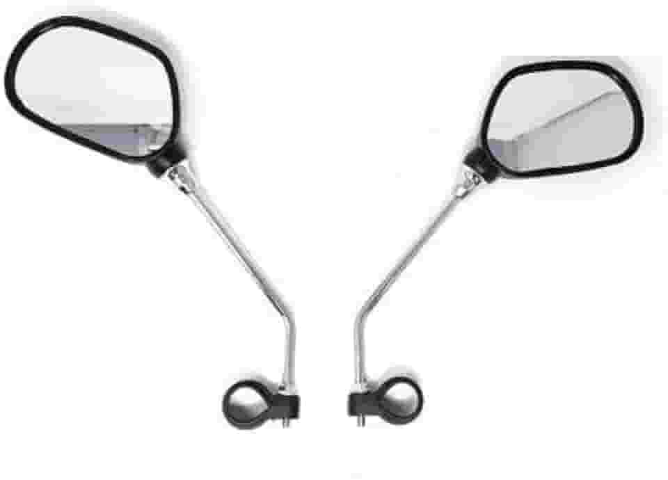 Espelho Retrovisor Genérico de Vidro de Grande Alcance para Bicicleta de Montanha e Urbana, Segurança Retrovisor de Ciclismo MTB Speed com Refletor e Ajuste de Ângulo 360°