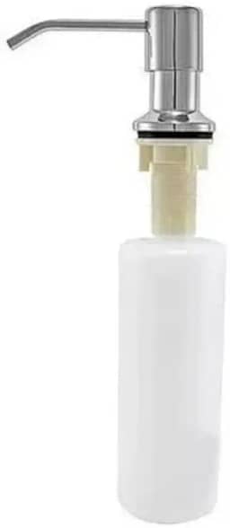 Dispenser De Embutir Porta Detergente Sabonete Liquido Dosador Pia Sabão Bancada Cuba Aço Inox 304 Cor Prata - Brinovar