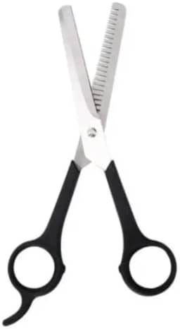 Tesoura de corte e tosa semi dentada para pet gato cachorro 15cm