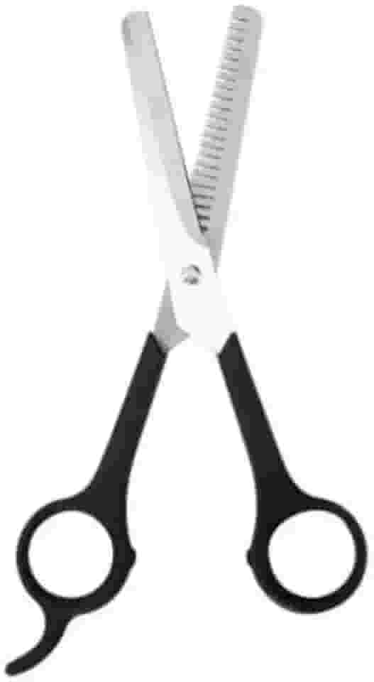 Tesoura de corte e tosa semi dentada para pet gato cachorro 15cm