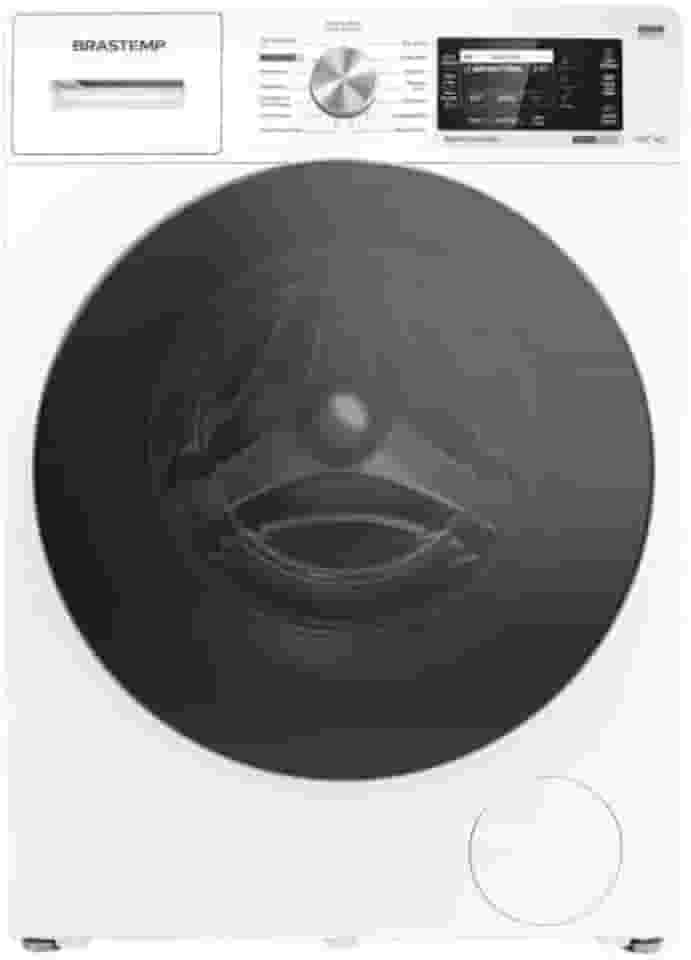 Lava e Seca Brastemp 10kg/6kg branca com Smart Sensor e Triplo Vapor BNC10AB. 110V