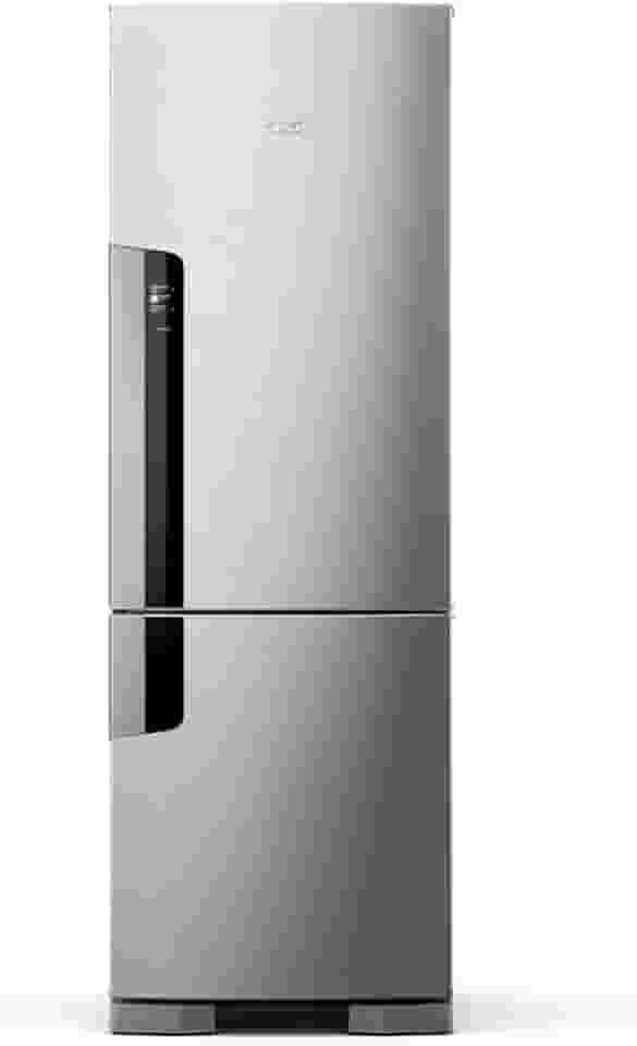 Geladeira Consul Frost Free Duplex 397 litros Evox com freezer embaixo - CRE44BK 220V