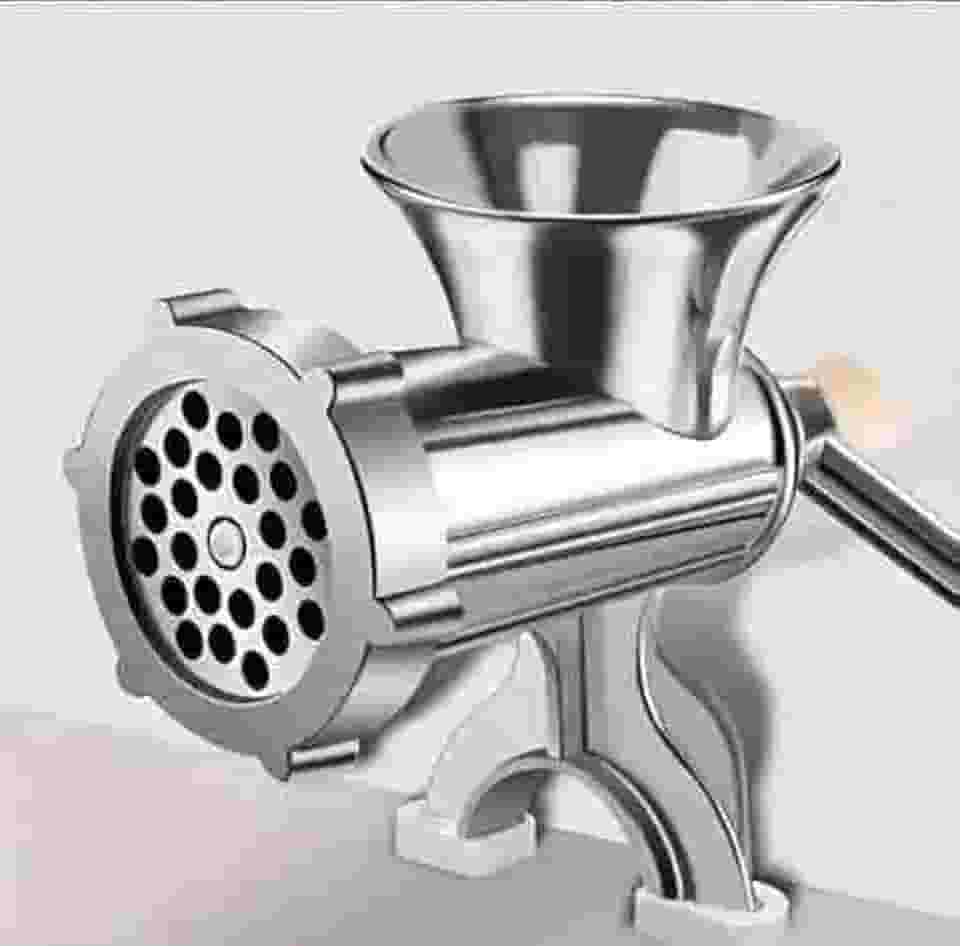 Moedor De Carne Manual Inox Reforçado Com Fixação De Bancada Para Cozinha Profissional E Caseira