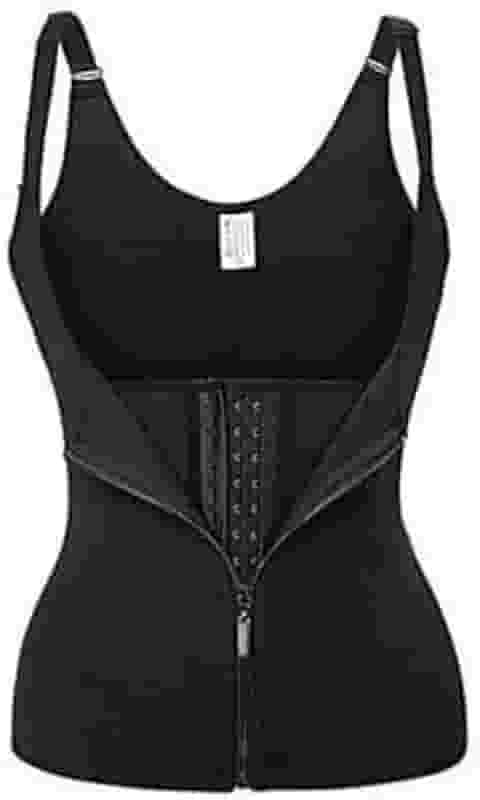 Cinta Modeladora Dupla Compressão com Zíper e Colchete – Redutor de Medidas, Afina Cintura, Corrige Postura e Ideal para Pós-Parto (TAMANHO M)