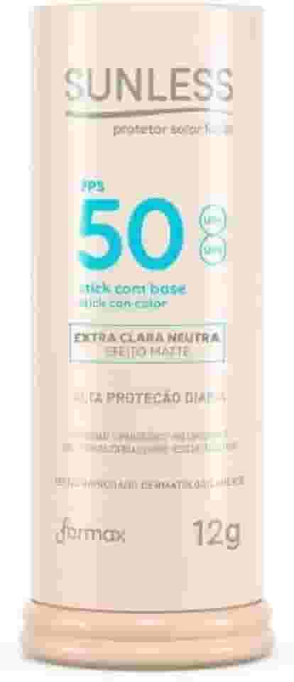 Protetor Solar Facial em Bastão com Base FPS 50 Efeito Matte Sunless Stick Extra Clara Neutra