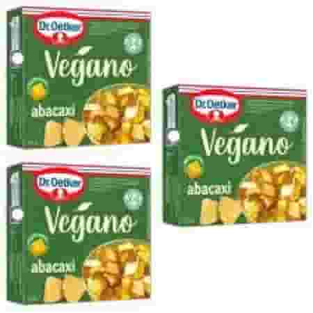 Gelatina Vegana, Sabor Abacaxi, 3 Caixas com 20 Gramas cada Caixa