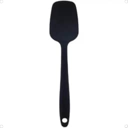 Espátula de Silicone Premium Utensílio de Cozinha Flexível e Durável Perfeita para Cozinhar e Servir Alimentos Ideal para Uso em Panelas Antiaderentes (Preta)