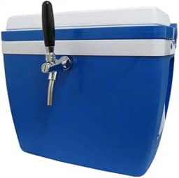 Chopeira A Gelo 34L com Torneira Italiana Cromada e Destrave para Barril 5L Azul