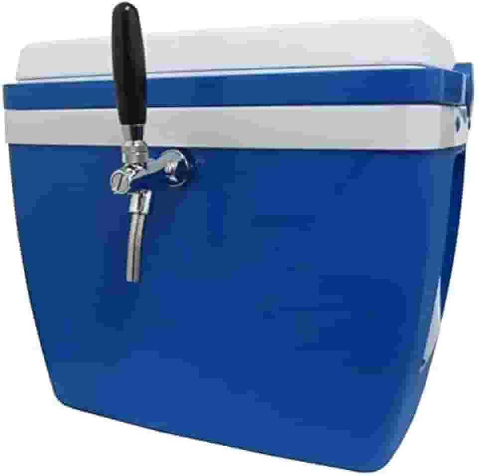 Chopeira A Gelo 34L com Torneira Italiana Cromada e Destrave para Barril 5L Azul