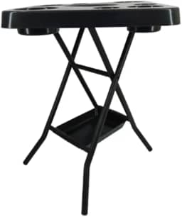 Mesa Mesinha Petisqueira Dobrável Portátil Bandeja Churrasco Praia Bar Bares Piscina Área de Lazer(Preto)