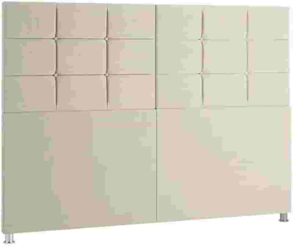 Cabeceira Estofada Com Pé De Cama Box Casal E Queen Modelo, Conforto Luxo, Ideal para Quarto Moderno Brasileiro(Areia,QUEEN 1.60)