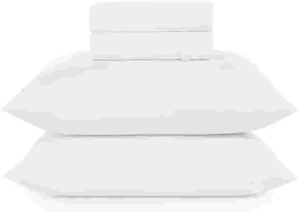 Jogo De Cama Queen 4pçs Hotel Motel Pousada Airbnb 180 Fios Teka Profiline Tecido Profissional Branco Resisitente a Lavação com Cloro