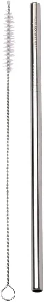 Mimo Style Canudo de Aço Inoxidável Com Escova Higiênica. Fácil de Transportar, para Bebidas em Geral, Sem Oxidação e Livre de BPA. Sustentável e Ecológico. Prático Para o Dia a Dia, AC19169 REUT