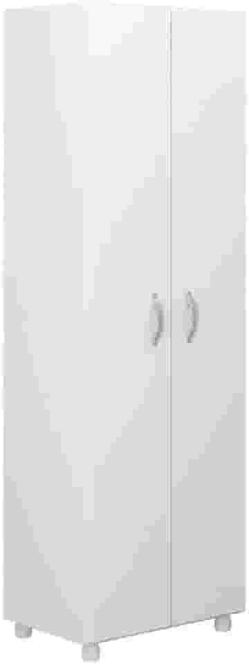 Armário Multiuso Multimóveis para Lavanderia/aérea de serviço com porta vassouras Branco.