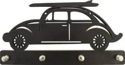 Porta Chaves Preto Modelo Fusca Com Prancha Mdf