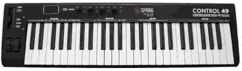 Controlador Midi Usb 49 Teclas Teclado Midi 49 Teclas para Produção Musical, Interface Usb/Midi com Knobs e Faders, Compatível Pc/Mac, Ideal Para Home Studio e DAW