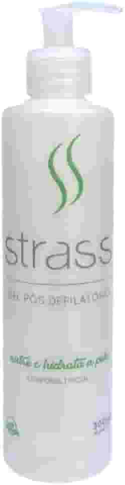 Strass Gel Pós Depilatório Corporal e Facial, Nutritivo e Hidratante, 300ml; Kit com 2 unidades de 300 ml cada