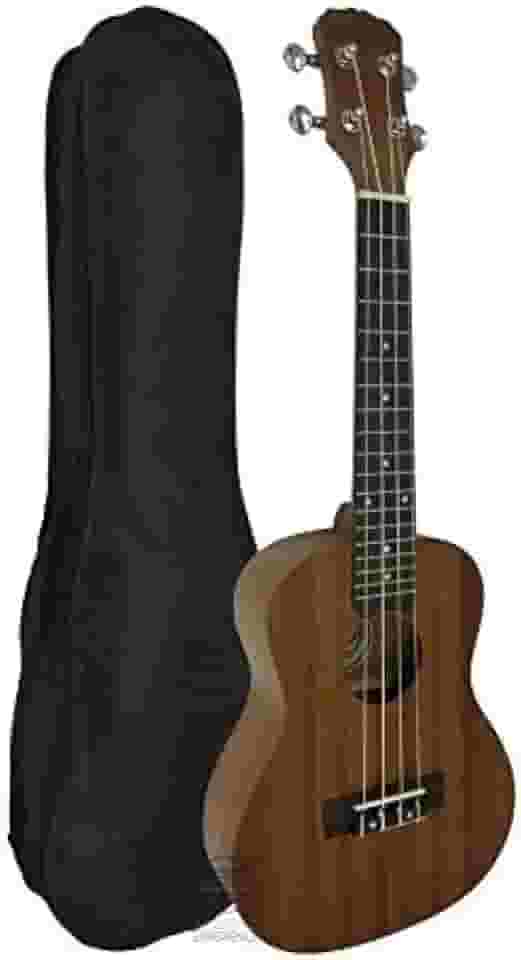 Ukulele Concert Sapele Natural Malibu 23 Capa Corda Aquila