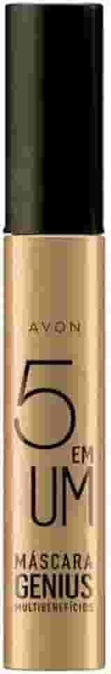 Avon Máscara 5 em 1 para Cílios Genius Multibenefícios, 10ml Preto, Volumizar, Curvar e Alongar