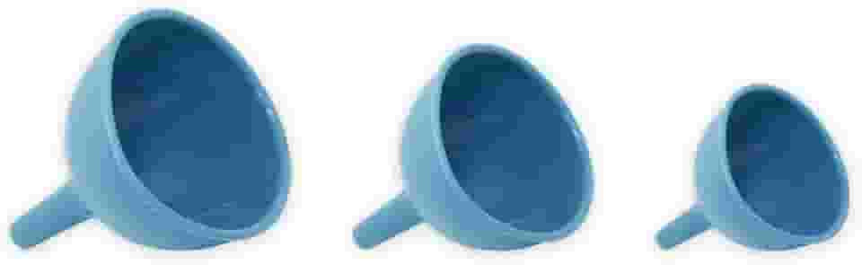 Oikos - Funil de Silicone Azul Conjunto 3 Peças