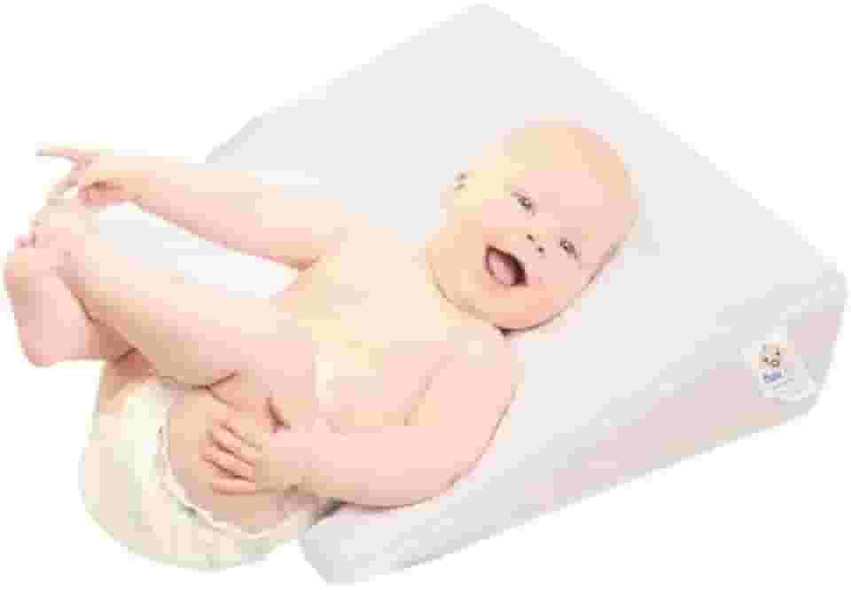 Travesseiro Antirrefluxo para Bebê, Rampa para Miniberço e Carrinho, Capa 100% Algodão