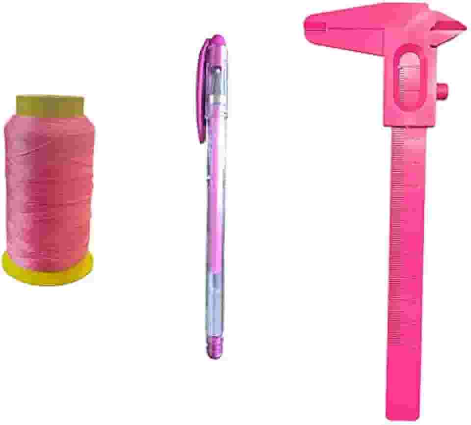 Kit design Sobrancelhas - Linha, paquímetro e caneta Rosa