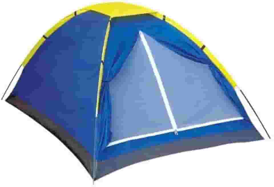 Barraca Camping 2 Pessoas Impermeável - Montagem Rápida Acampamento Casal com Sobreteto Anti-Chuva e Bolsa de Transporte