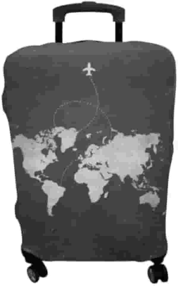 Capa de Mala de Viagem Mapa Mundi de 8 a 23 KG (CINZA, P- 10 KG)