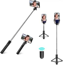 Bastão Pau de Selfie Tripe Bluetooth P/Celular E Câmera 3 em 1 Retratil Com Controle