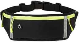 Cinto de corrida, cinto de hidratação, bolsa impermeável para cintura, compatível com iPhones, bolsa esportiva ajustável para cintura, para maratonas, caminhadas e ciclismo, verde