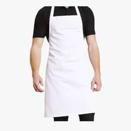 ISAMAR Avental De Frente Tecido Oxford Branco 85x60