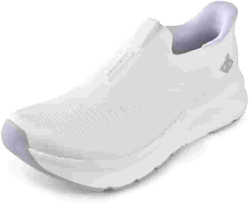 Tênis masculino slip in free up hands com bico largo, suporte de arco, tênis ortopédico de caminhada acolchoado com sola grossa zero gota, almofadas metatarsais