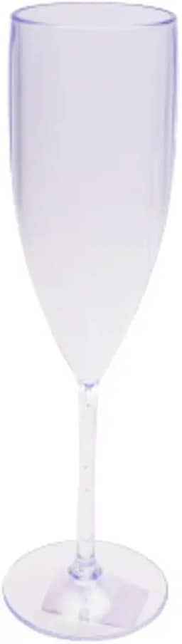 6 Taças Champanhe Acrílico 160 Ml Festa Casamento Formatura cor:Transparente