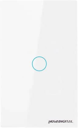 Novadigital Interruptor Touch Led 1 Botão RF433Mhz Wi-fi Smart Home Google Home Alexa Automação Residencial Original
