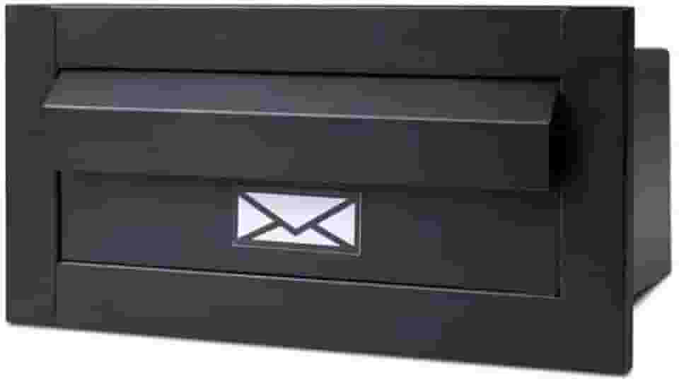 Caixinha De Correio Inox Moderna 29cm (All Black)