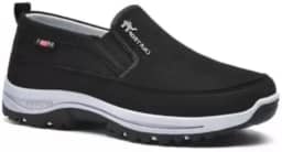 Tênis Masculino Slip On Azul Casual Esportivo Confortável Leve e Antiderrapante para o Dia a Dia