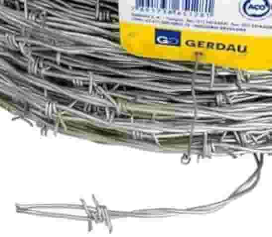 Arame Farpado Gerdau, Rolo 10 Metros, Galvanizado, Camada Pesada, 1,60mm, 250 kgf