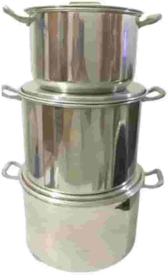 Jogo de Panela Para Feijoada, Caldos 3 Peças de Alumínio