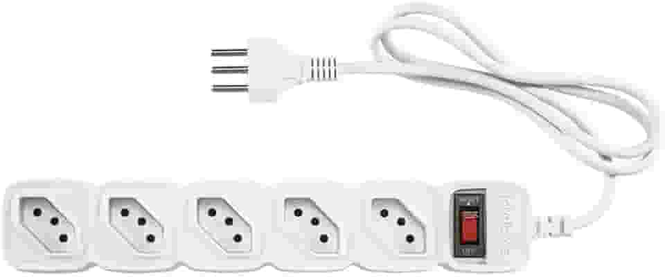 Protetor Eletrônico Filtro de Linha com 5 Tomadas EPE 205 + Branco Intelbras