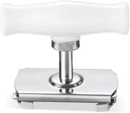 Abridor de Pote Manual com Alça Giratória – Abridor Ajustável para Potes e Conservas com Trava Antideslizante