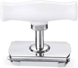 Abridor de Pote Manual com Alça Giratória – Abridor Ajustável para Potes e Conservas com Trava Antideslizante