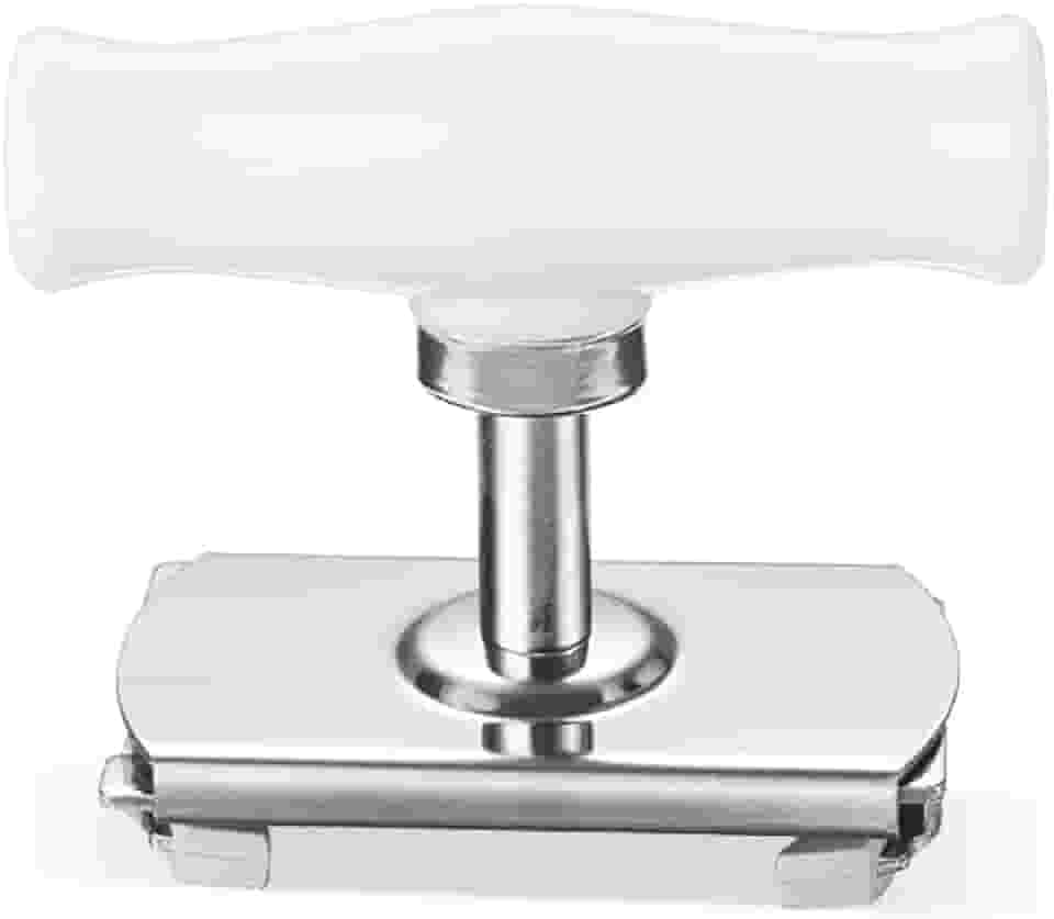 Abridor de Pote Manual com Alça Giratória – Abridor Ajustável para Potes e Conservas com Trava Antideslizante