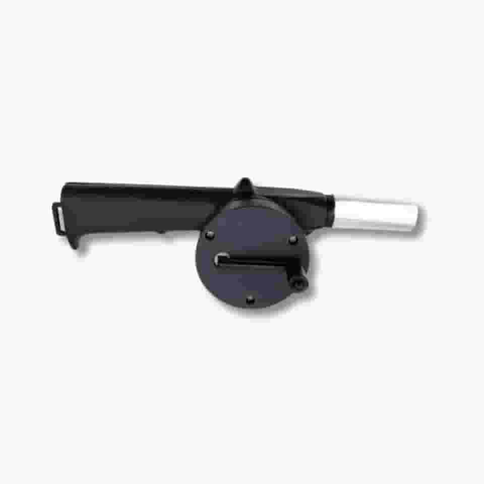 Soprador Manual para Churrasqueira com Boca Metálica – Acessório Portátil para Acender Fogo com Segurança, Praticidade e Controle