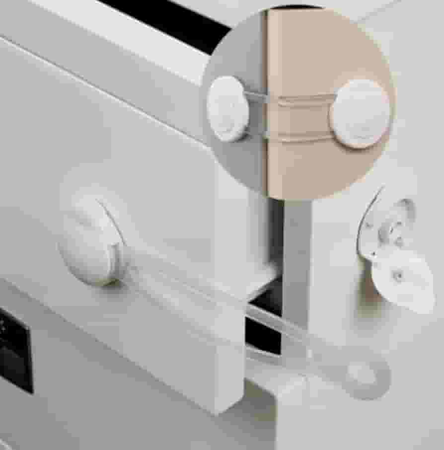 Kit 4 Travas de Gavetas e Armários Segurança para Crianças e Bebês Linha Premium M5 Armarinhos (4 Un)