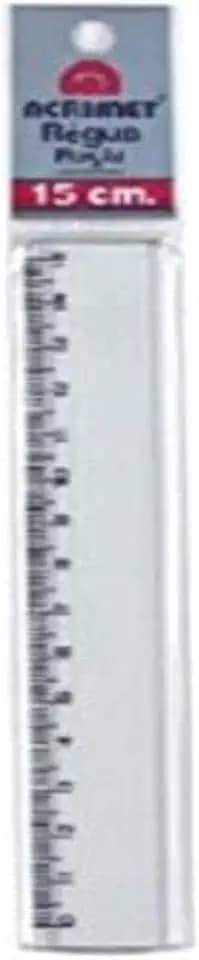 Acrimet Régua Escolar 15 cm em Poliestireno Cristal Resistente 511.0