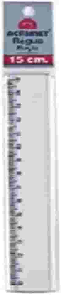 Acrimet Régua Escolar 15 cm em Poliestireno Cristal Resistente 511.0
