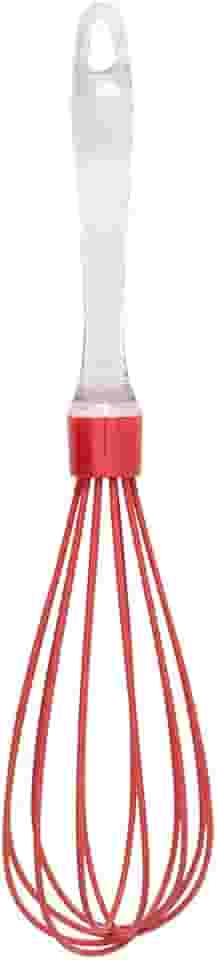 Mimo Style Batedor de Ovos e Massas Fouet, Cabeça de Silicone e Cabo em Acrílico de Excelente Durabilidade, Útil Para Diversas Receitas, Massas de Bolo, Tortas, Pães, Cremes e Claras em Neve