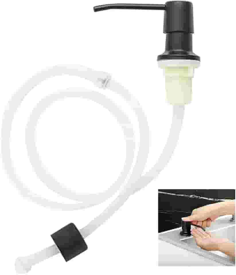 Dispenser Dosador Embutir Mangueira Flexivel Pia Cuba Cozinha Banheiro Tanque Sabao Detergente Liquido Lavanderia Suporte